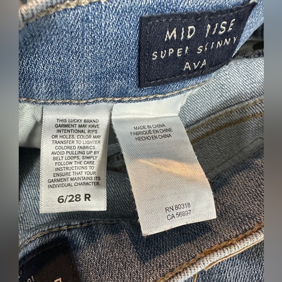 Lucky Brand Jeans Womens Size 6 / 28 Reg Mid Rise Super Skinny Ava - Picture 4 of 5